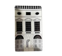 Handmade Ceramic Neuschwanstein Castle Building Rectangle Plate Jewelry Makeup Storage Tray Candy Dish Ashtray Home Decoration(21x12.5CM)