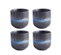 Handmade Ceramic Tea Cups - Chinese Kung Fu Style Porcelain Mugs, Japanese Sushi Design, No Handles, Perfect for Tea & Coffee Lovers, Elegant Asian Pottery