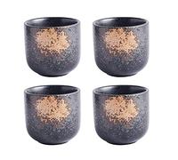 Handmade Ceramic Tea Cups - Chinese Kung Fu Style Porcelain Mugs, Japanese Sushi Design, No Handles - Perfect for Tea & Coffee Lovers, A6