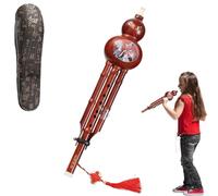 Handmade Chinese Hulusi Flute, Traditional Cucurbit Flute, Two Modes Wind Instrument, Chinese Hulusi Wind Instrument, Ethnic Cucurbit Flute,Captivating Melodies For Enthusiasts