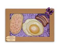 Handmade Chocolate Breakfast Gift Set, Realistic Eggs Bread Sausage
