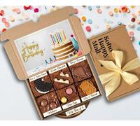 Handmade Chocolate Brownie - Birthday Brownie Gift (Happy Birthday, Box of 6 Chocolate Mixed Brownie)