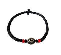 Handmade Christian Orthodox Komboskoini, Prayer Rope Bracelet Black VM2