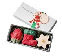 Handmade Christmas Candles | Cute Festive Scented Candles | Christmas Three-Piece Scented Candle Gift Set | Tealight Ornaments for Home Scenteds, Stocking Stuffers, Table Decoration