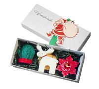 Handmade Christmas Candles | Cute Festive Scented Candles | Christmas Three-Piece Scented Candle Gift Set | Tealight Ornaments for Home Scenteds, Stocking Stuffers, Table Decoration