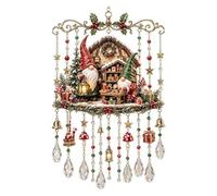 Handmade Christmas Stained Glass Window Hanging, 8in/12in (A, 8 in)