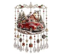 Handmade Christmas Stained Glass Window Hanging, 8in/12in (B, 8 in)