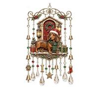 Handmade Christmas Stained Glass Window Hanging, 8in/12in (C, 12i)