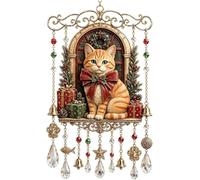Handmade Christmas Stained Glass Window Hanging, 8in/12in (E, 8 in)