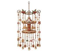 Handmade Christmas Stained Glass Window Hanging, Festive Holiday Ornament
