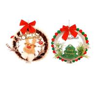 Handmade Christmas Wreath - Creative Crafting Kit for Family Activity, Holiday DIY Decor with Prelit LED Light Accessories, Rustic Decorate Ornament Kit for Door Hanging and Seasonal Display, 6.69 In