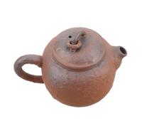 Handmade Clay Tea Pot 100ml Brown Rustic Teapot for Loose Leaf | Traditional Chinese Style, Coarse Ceramic Texture, Small-batch Brewing, Home Tea Breaks, Vintage Decor