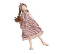 Handmade Cloth Rag Doll, Vintage Style Fabric Doll, 17.3 Inch Decorative Soft Doll (C)