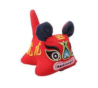 Handmade Cloth Tiger Ornament, Handmade Cloth Tiger Intangible Cultural Heritage Hanging Desktop Ornament Multicolor(Red)