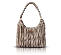 Handmade Clutch Crochet Shoulder Bag for Women | Gold Chain & Top Handle | Boho Knitted Purse | Elegant Evening & Casual Crossbody