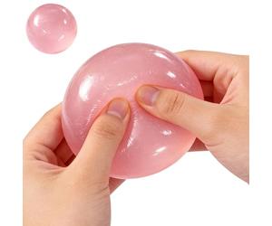 Handmade Co-conut Oil Squishy Ball | Reusable Slow Rising Fidget Stressball | Ultra-Soft & Non-Sticky Moldable Stress Ball | For Home Classroom Office School Party Commuting Travel Adults Kids Teens