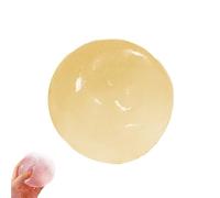 Handmade Coconut Oil Squishy Ball,Squishy Coconut Oil Stress Ball Clear,Handcrafted Crystal Mochi Ball Squishy Toy,Ultra-Soft Non-Sticky Slow-Rising Stress Ball,During Study,Work (Yellow,2.3'')
