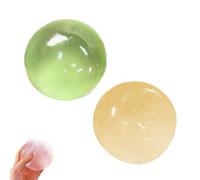 Handmade Coconut Oil Squishy Ball,Squishy Coconut Oil Stress Ball Clear,Handcrafted Crystal Mochi Ball Squishy Toy,Ultra-Soft Non-Sticky Slow-Rising Stress Ball,During Study,Work (B 2pcs,2.3'')