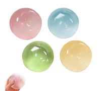 Handmade Coconut Oil Squishy Ball,Squishy Coconut Oil Stress Ball Clear,Handcrafted Crystal Mochi Ball Squishy Toy,Ultra-Soft Non-Sticky Slow-Rising Stress Ball,During Study,Work (4pcs,2.3'')