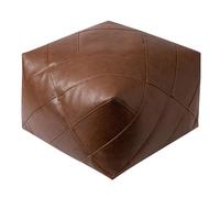 Handmade Coffee Ottoman Pouf Cover Soft Square Bean Bag Chair Foot Stool & Stuffed Animal Storage nizer for Home Decor (47x47x30cm)