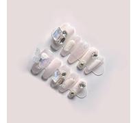 Handmade Coffin On Nails - Reusable False Nails with Full Application Kit | 10pcs Artisan-Crafted for Daily Wear(RGC5212,L)