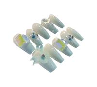 Handmade Coffin On Nails - Reusable False Nails with Full Application Kit | 10pcs Artisan-Crafted for Daily Wear(RGC5127,L)