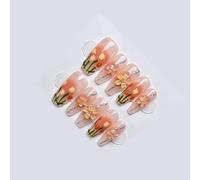 Handmade Coffin On Nails - Reusable False Nails with Full Application Kit | 10pcs Artisan-Crafted for Daily Wear(RGC3613,M)