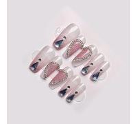 Handmade Coffin On Nails - Reusable False Nails with Full Application Kit | 10pcs Artisan-Crafted for Daily Wear(RGC3159,XS)