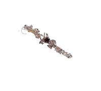 Handmade Colored Diamond Cross Hair Clip - Spring Crystal One-word for Women(Lightpurple)