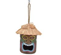 Handmade Composite Bird Feeder & Birdhouse | Weather - Ready Garden Decoration for Patio/Yard/Home | Closed Design with Exquisite Patterns, 785g