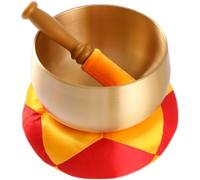 Handmade Copper Tibetan Singing Bowl, Buddha Sound Meditation Chime for Healing Prayer Emotional Balance(M)