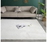 Handmade Cotton Area Rug Soft Short Pile Washable Large White Carpet for Living Room Kitchen Bedroom Hallway 60x110cmStylish Home Decor