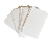 Handmade Cotton Paper with Deckle Edge Recycled Cotton Rag Mixed Media Card Stock for Placecard/Escort Cards, Place Cards, Vow Cards, Business Card (150gsm, 2x3 inch "A8", 50 Pack)