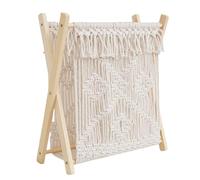 Handmade Cotton String Storage Rack Elegant Scandinavian Decorative Storage Rack Hostess Woven for Magazines and More