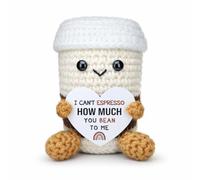 Handmade Crochet Coffee Decor Gift - Spring Ideal Presents for Birthday, for Parents, Spouse, Boyfriend, Girlfriend, Friends, Grandparents, Teacher, Aunt, Uncle, Boss, Coworkere