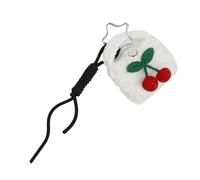 Handmade Crochet Earphone Pouch Keychain Earphone Case Holder Bag Portable Inner Ear Shape for Young Adults Music Lovers, フリーサイズ