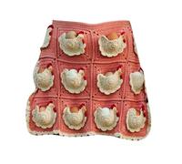 Handmade Crochet Egg Collecting Apron with Hen Pockets | Vintage Farmhouse Egg Gathering Pouch for Women, Adjustable Harvest Bag for Chicken Coop, Backyard &