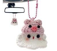 Handmade Crochet Ghost - Charming Crochet Car Decoration, Hanging Plush Ghost for | Cute Soft Ghost Doll Amigurumi, Knitted Ghost Toy Made of Wool