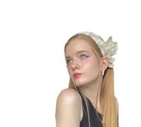 Handmade Crochet Headband for Women LittleSwan Hair Bandanas Headpiece Knitting Tiaras Wide Hairband Women Accessories