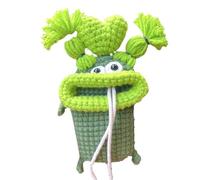 Handmade Crochet Key Case - Sausage Mouth Car Cover, Plush Yarn Holder | Knitted Soft Travel Lock Bag Accessory With Cute Handmade All Around Protection For Car Keys