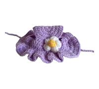 Handmade Crochet Knit Pet Hat Accessory for Cats and Dogs Soft Yarn Warm Cozy Headwear for Winter Outdoor Adventures (Light Purple, S)