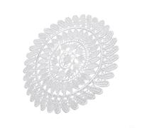 Handmade Crochet Lace Doilies Placemats 19x19cm & 20x20cm Vintage Style Table Decor for Dining Table Kitchen Office Party(4#20cm)