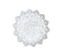 Handmade Crochet Lace Doilies, Round Polyester Placemats, Delicate Snowflake-Style Table Mats for Home, Kitchen & Events (White, B)