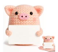 Handmade Crochet Piggy - Cute Mini Pig Doll & Lucky Charm,love-filled gifts for women,Unique knitted gifts for Birthday,Anniversary,Get Well. Thoughtful present for Her,Girlfriend,Wife,Teacher