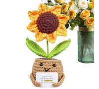 Handmade Crochet Sunflower Gift, Positive Sunflower Crochet Thank You Gift, Decor For Desk, Birthday For Women, Teacher Appreciation, Mothers Day, Graduation