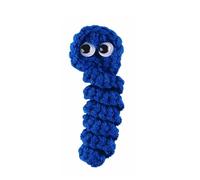Handmade Crochet Worry Worm, Stress Relief Emotionals Support Worry Worms, Creative Cute Crochet Worry Worm With Card, Mental Health Positive Encouragement Gift For Family Friends (Blue), Worry