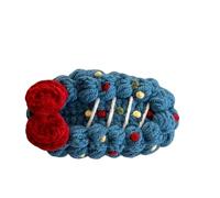 Handmade crocheted hair clips, featuring various fruit patterns, perfect for children. Sweet and adorable hair accessories, eco-friendly cotton thread gift set of two (with bow pattern).