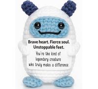 Handmade Crocheted Mini Plush with Courageous Spirit Message - Meaningful Desk Companion & Recognition Token for Leaders, Medical Professionals, Graduates, & High Achievers