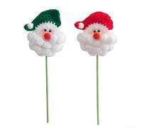 Handmade Crocheted Yarn Flower for Christmas, Designed for Decorating Trees, Wreaths, and Seasonal Home Settings (A)