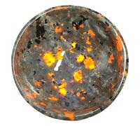 Handmade Crystal Bowl, Flame Stone 6.5 Cm / 2.56 In Diameter Carved For Altar, Natural Offering Bowl, Gift Giving Energy Cleansing